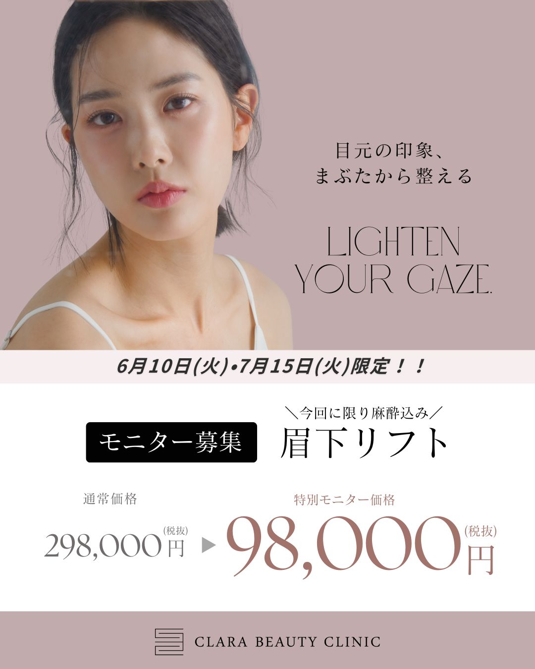 眉下リフトモニター